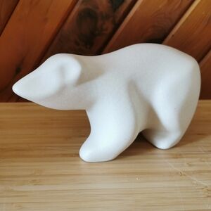 Vintage Laurentian Pottery Polar Bear Figurine – Mid Century Canadian Ceramic